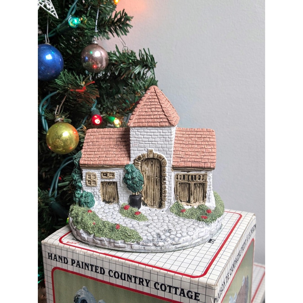 Vintage Christmas Village House Sabre Country Cottage Taiwan Original Box #2